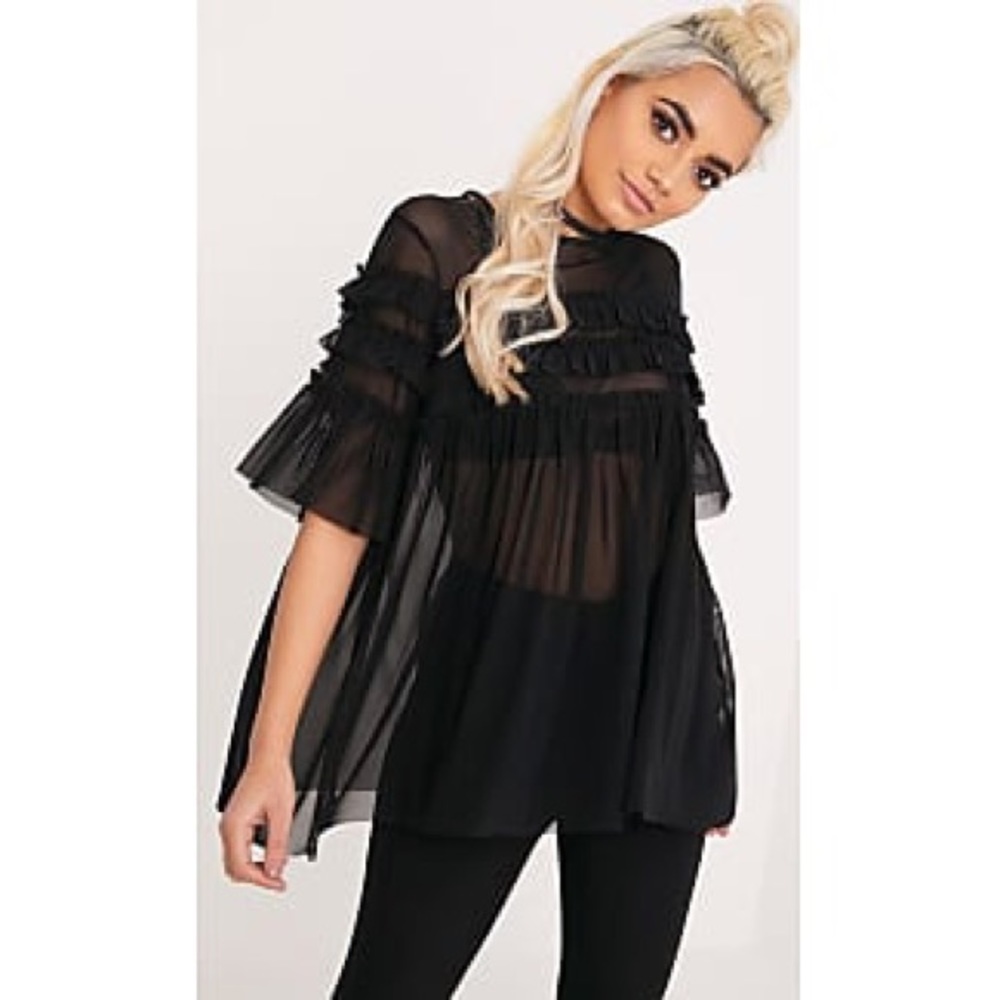 Pretty Little Things black mesh top